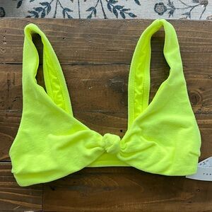 Topshop neon florescent yellow bikini top